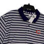 NWT Mens Blue White Striped Short Sleeve Collared Polo Shirt Size 3XL image number 3