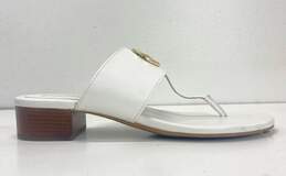 Michael Kors Ireland Leather Thong Sandals White 7.5