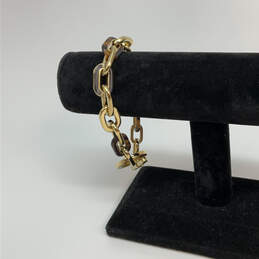 Designer Michael Kors Gold-Tone Toggle Chunky Link Chain Bracelet