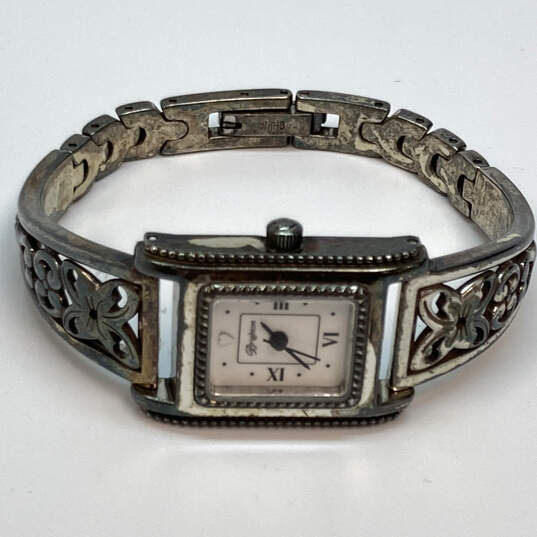 Designer Brighton Hamilton Silver-Tone Dial Chain Strap Analog Wristwatch image number 3
