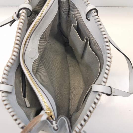 Vince Camuto Litzy Glacier Gray Leather Tote Bag image number 7