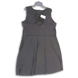 Womens Black Round Neck Sleeveless Back Cutout Pullover A-Line Dress Sz 2X alternative image