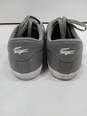 Lacoste Men's Gray Leather Sneakers Size 13 image number 4