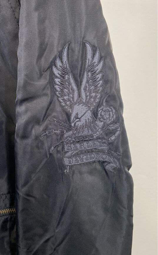 Harley Davidson Men Black Bomber Jacket L image number 5