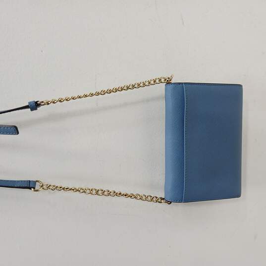 Sky Blue Leather Cross-Body Bag image number 2