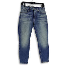 NWT Womens Blue Ava Medium Wash Mid Rise Denim Cropped Jeans Size 8/29