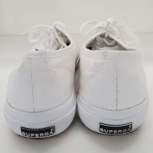 Superga Lace Up Canvas Sneakers In White  Size 41.5 image number 3