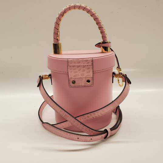 Radley London Kentucky Derby Rose Small Grab Multiway Top Handle Round  Satchel Pink Leather w/ Floral Applique