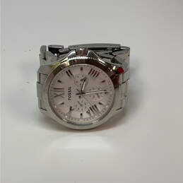 Designer Fossil AM4509 Silver-Tone Chronograph Round Dial Analog Wristwatch alternative image