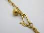Vintage Crown Trifari Gold Tone Bamboo Pendant Necklace 23.8g image number 4