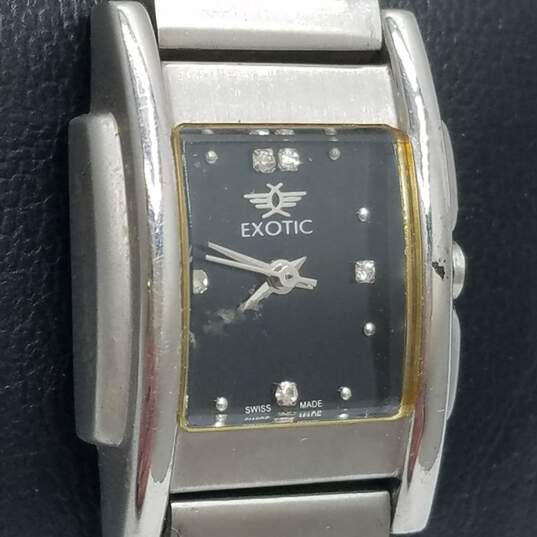 Excotic Swiss Tank Square Case Ladies Full Stainless Steel Quartz Watch image number 4