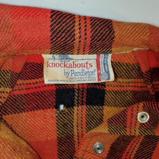 Vintage Pendleton Knockabouts Wool Button Up Flannel No Size image number 3