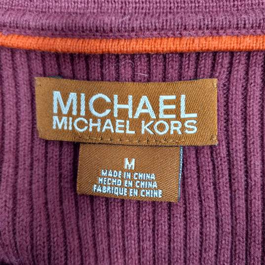 Michael Kors Maroon Short Sleeve Sweater Women's Size M image number 3