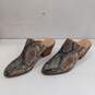 Frye Leather Animal Pattern Slip-on Mule Style Heels Size 6.5 image number 2