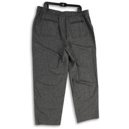 Womens Gray Flat Front Elastic Waist Cut Out Pocket Ankle Pants Size XXL alternative image