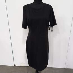 Ellen Tracy Black Short Sleeve Sheath Dress Women's Size 12