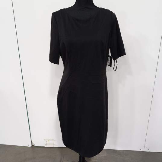 Ellen Tracy Black Short Sleeve Sheath Dress Women's Size 12 image number 1
