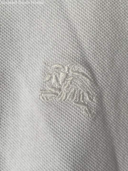 Authentic Burberry Mens White Collared Short Sleeve Golf Polo Shirt Size XXXL image number 6