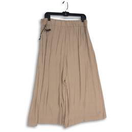 NWT Leith Womens Tan Elastic Waist Slash Pocket Wide Leg Ankle Pants Size L alternative image