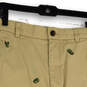 Mens Beige Pineapple Print Slash Pocket Flat Front Chino Shorts Size W33 image number 3