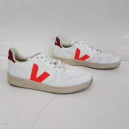 Veja V-10 Cwl White Orange Fluo Sneakers Size 10