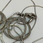 Designer Silpada 925 Sterling Silver Five Textured Ring Pendant Necklace image number 4