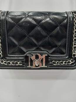 Chain Strap Black Faux Leather Crossbody Bag alternative image