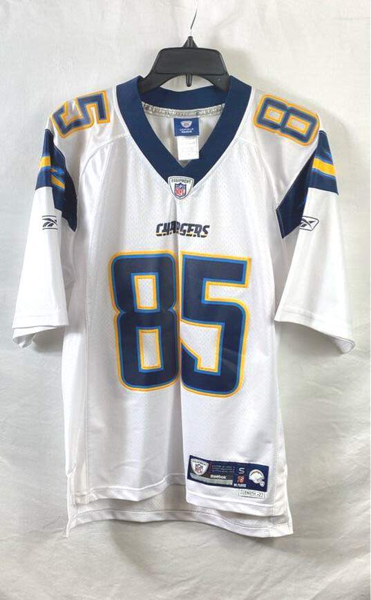 Reebok NFL Chargers Gates #85 White Jersey - Size Small image number 1