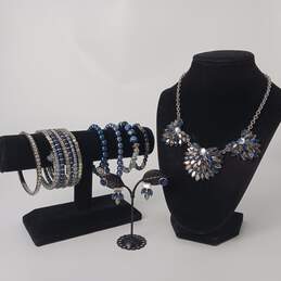 Metal & Beaded Blue Costume Jewelry Collection
