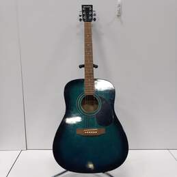 Wooden Teal Acoustic Guitar