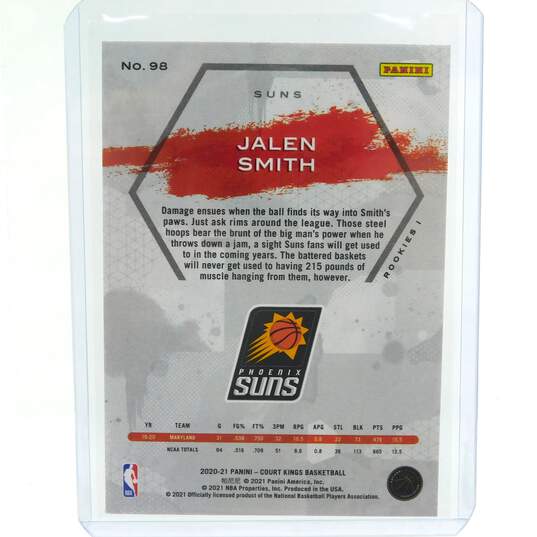2020-21 Jalen Smith Panini Court Kings Rookie Suns Pacers image number 3