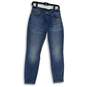 NWT Womens Blue Denim Stretch Medium Wash Mid Rise Skinny Jeans Size 8/29 image number 1