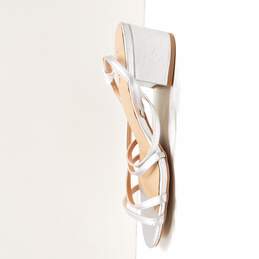 Torrid Women's Silver Metallic Strappy Heeled Sandals Size 9 alternative image