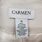 Carmen Marc Valvo Beige Lined Draped Blazer Jacket WM Size 10 NWT image number 3