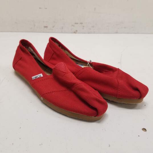 Toms Classic Slip On Shoes Red 7.5 image number 3