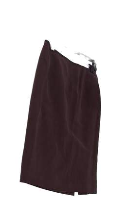 Womens Brown Dark Wash Back Zip Comfort Short Pencil Skirt Size 8 alternative image