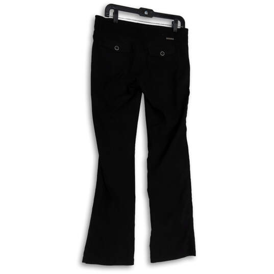 Womens Black Flat Front Slash Pocket Straight Leg Dress Pants Size 4 image number 2