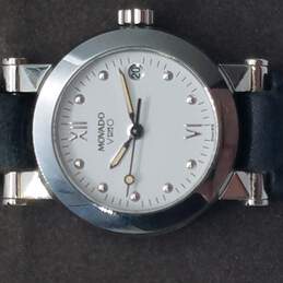 Movado Vizio 83.36.828 24mm Silver Tone & Black Watch