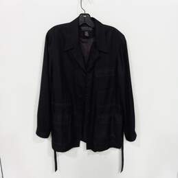 August Silk Collection Women's Black Belted Jacket Size 10/40