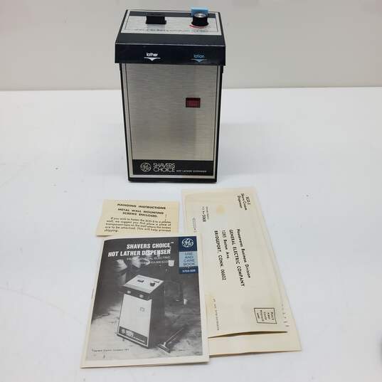 Vintage G.E. Shaver's Choice Hot Lather Dispenser Untested image number 1