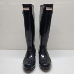Hunter Original Gloss Tall Rain Boots Size 7M/8F Black
