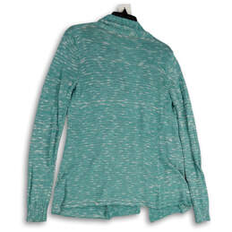 NWT Womens Blue White Long Sleeve Open Front Cardigan Sweater Size Medium alternative image