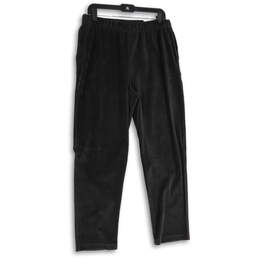 NWT Womens Black Sport Knit High Rise Pull-On Ankle Pants Size M 10-12