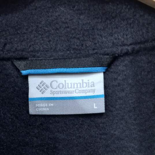 Columbia Full Zip Basic Black Fleece Jacket Size Large image number 3