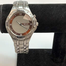 Designer Relic ZR55055 Silver-Tone Stainless Steel Analog Wristwatch