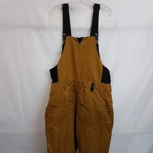 Aperture waterproof tan snow bib technical overalls pants size L image number 2