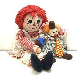 Plush Raggedy Ann & Cheerio Clown