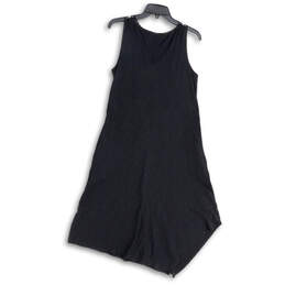 NWT Womens Black Sleeveless V-Neck Asymmetric Hem Tank Dress Size XS alternative image