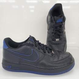 Nike Air Force AF1  Low 'Black Old Royal' Athletic Shoes Size 7.5