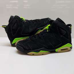 2021 Kids Air Jordan 6 Retro (GS Boys) 'Electric Green' 384665-003 Suede Basketball Shoes Size 7Y